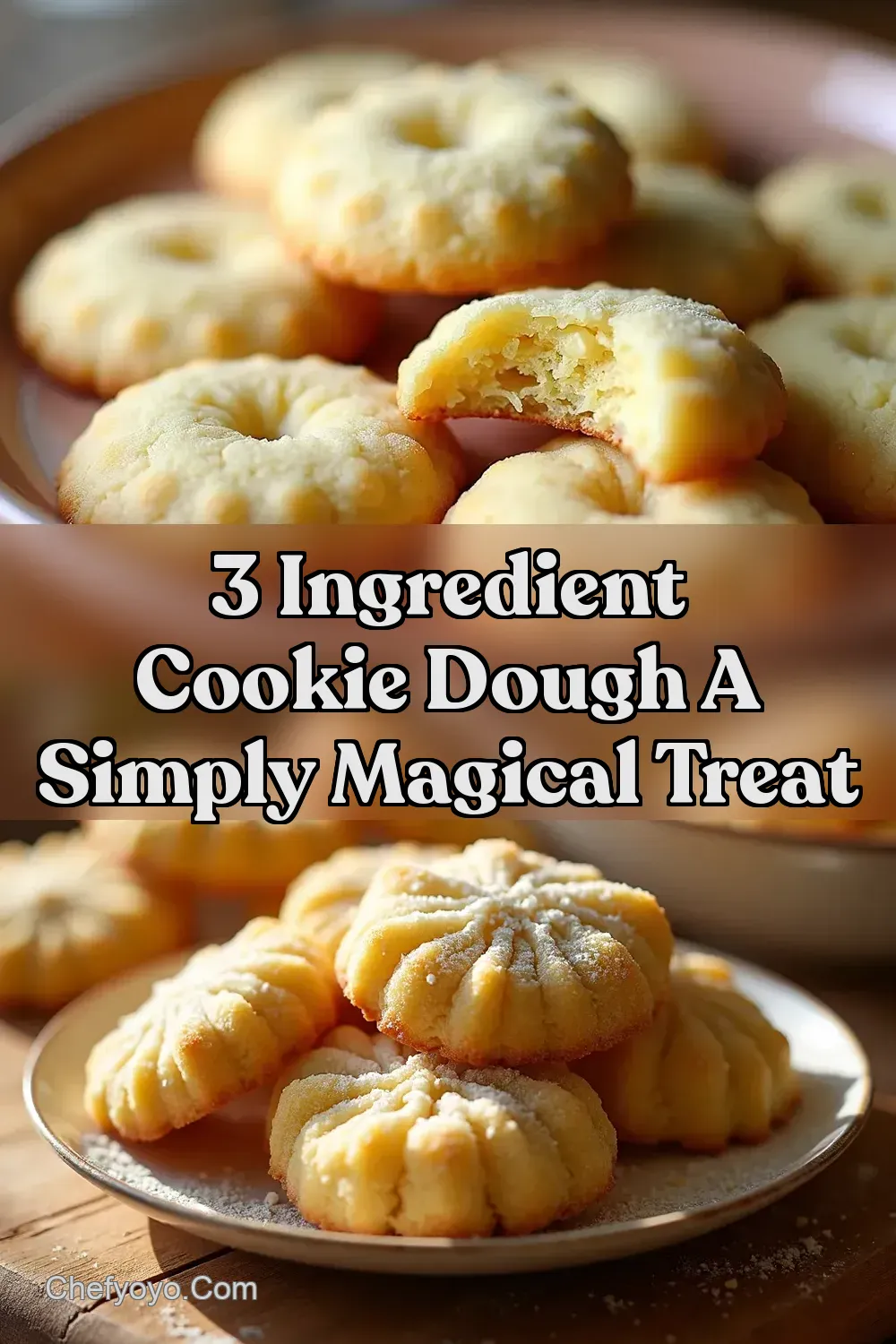 Easy 3Ingredient Sugar Cookies My GoTo Recipe - ChefYoyo