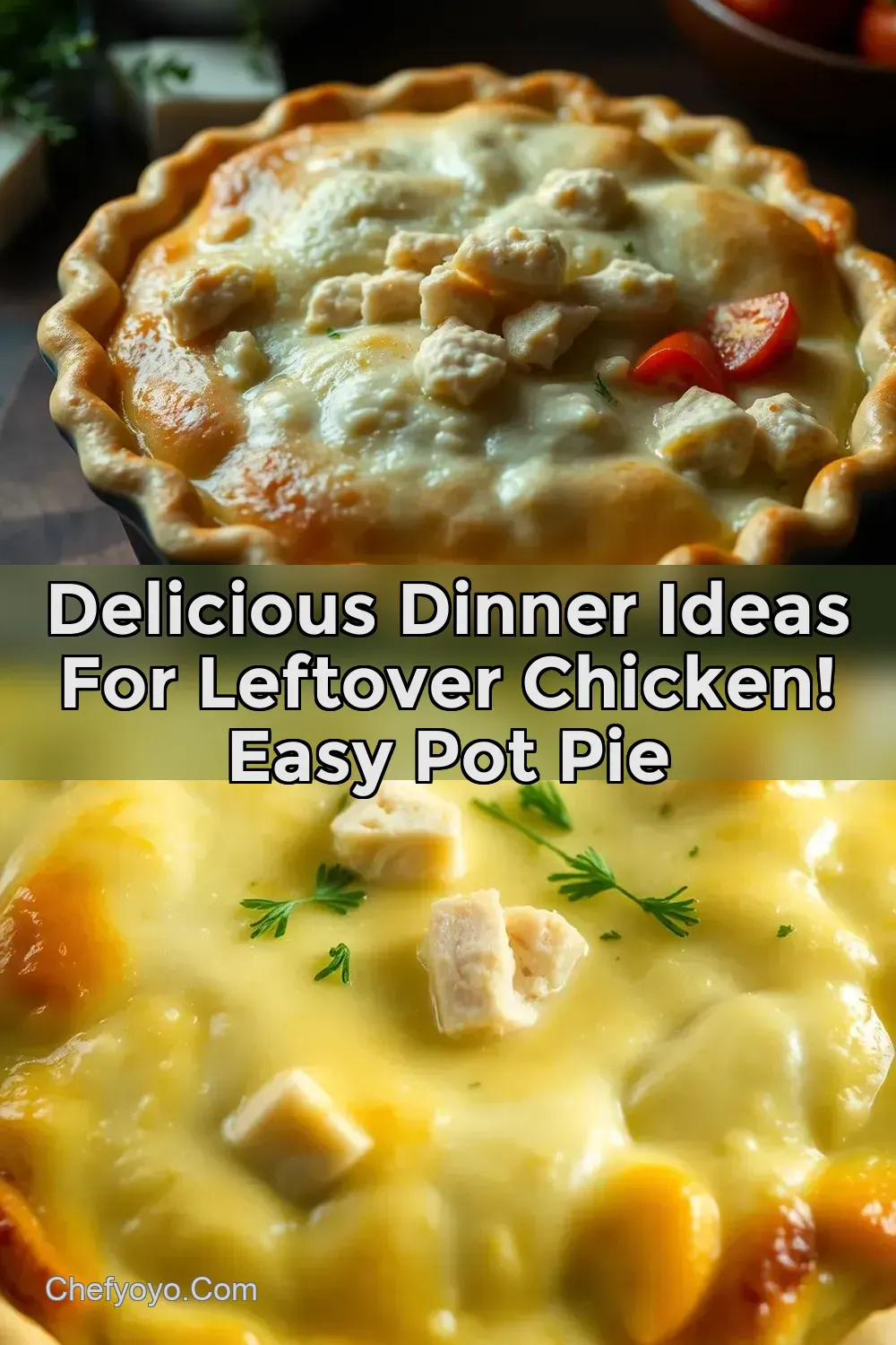 Delicious Dinner Ideas For Leftover Chicken! Easy Pot Pie