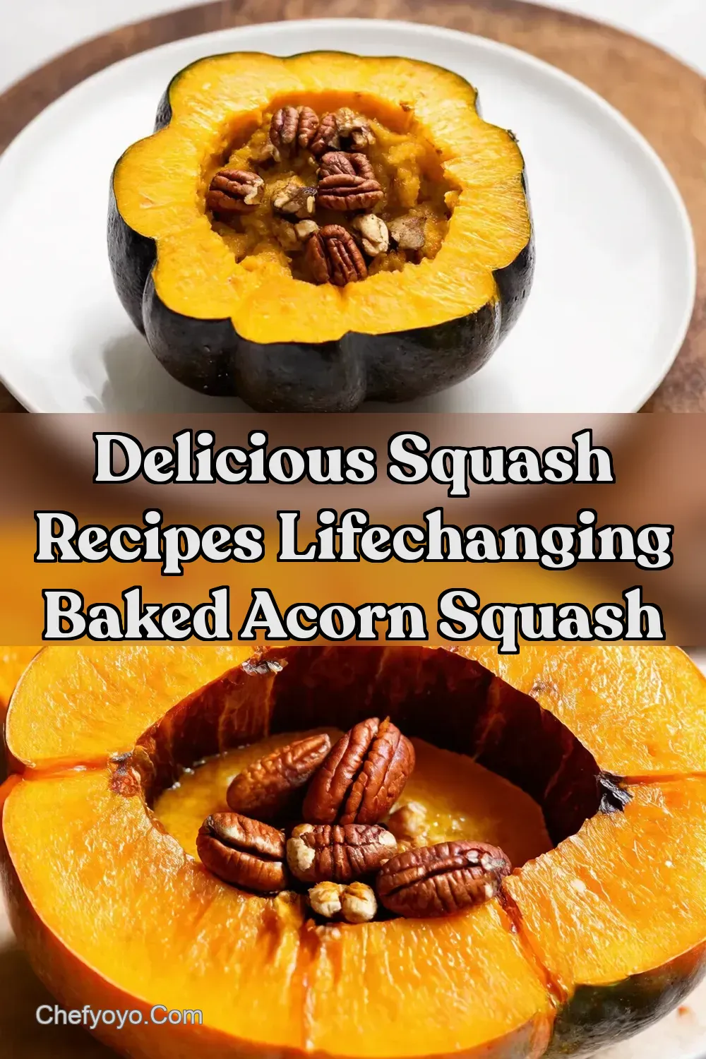 Easy Baked Acorn Squash Recipe HoneyPecan Perfection -…