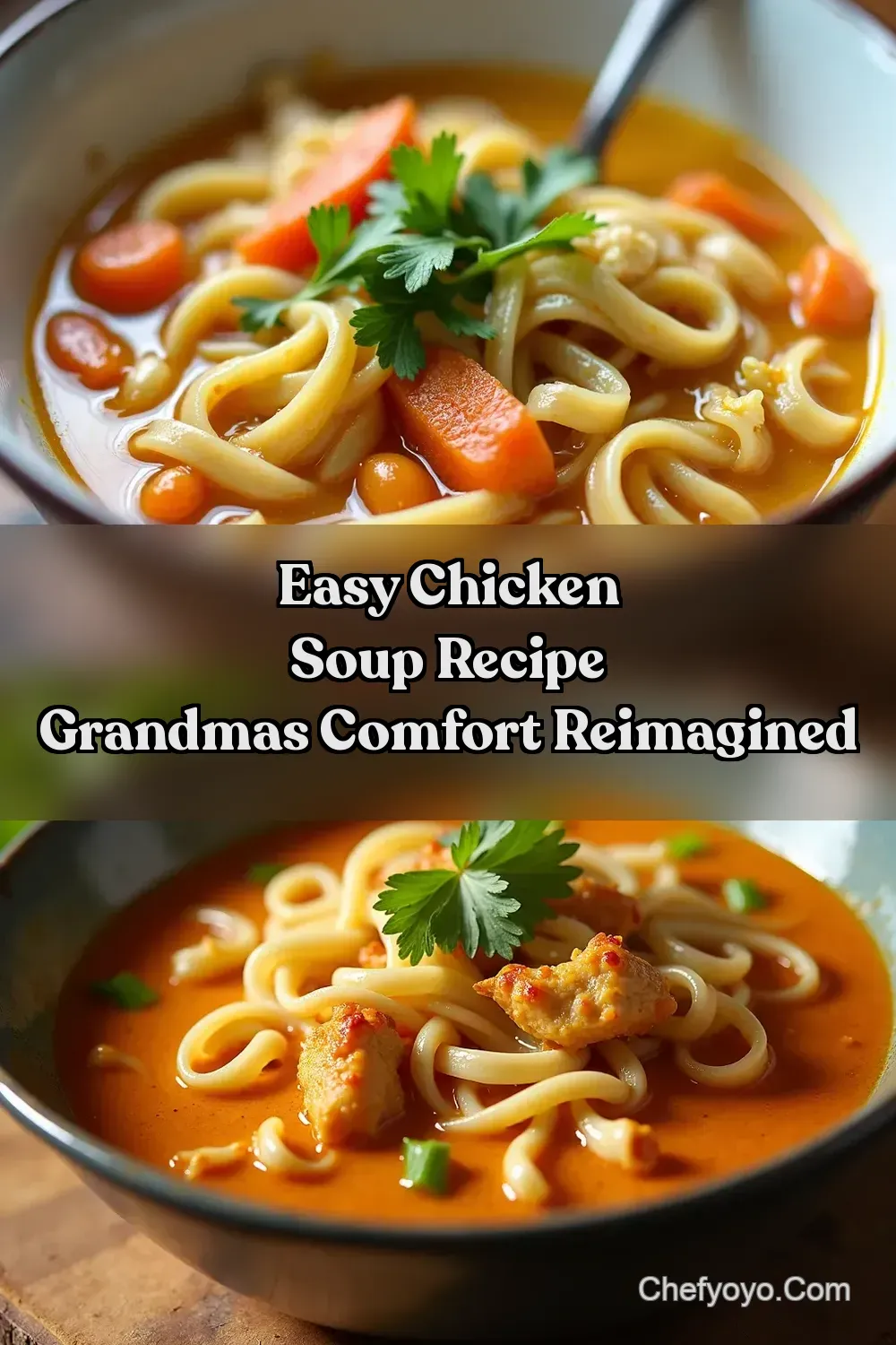 Grandmas Golden Chicken Noodle Soup Reimagined - ChefYoyo