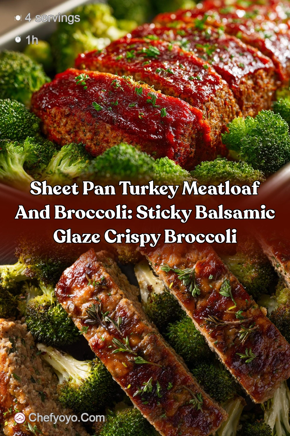 Sheet Pan Turkey Meatloaf and BroccoliEasy