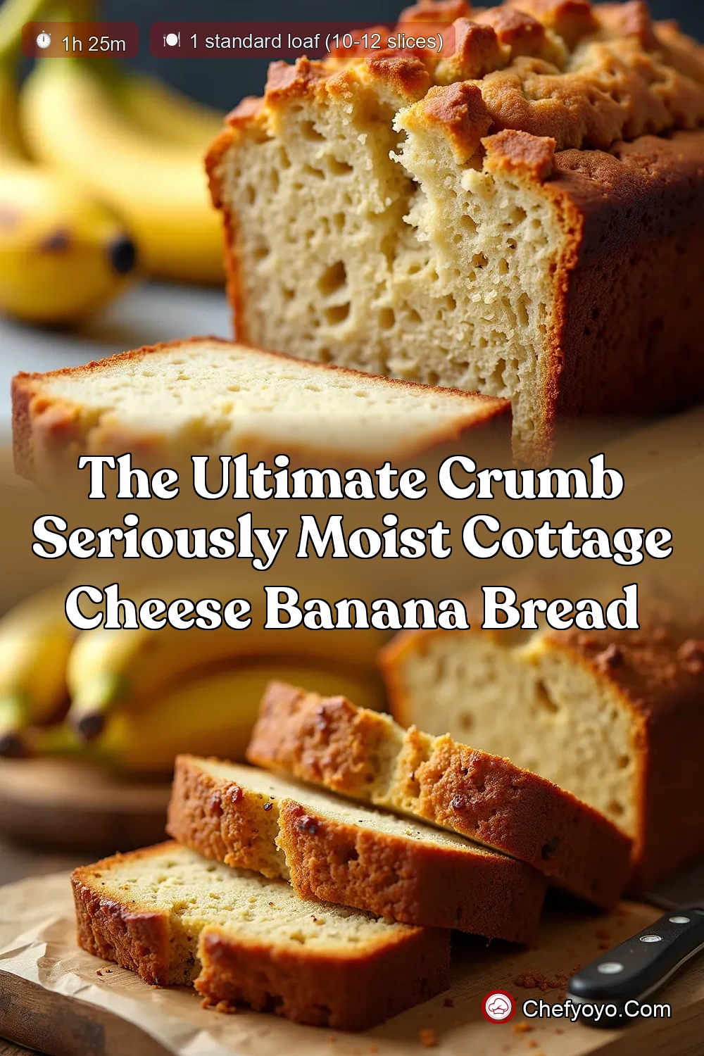 Picture of Seriously Moist Cottage Cheese Banana Bread Recipe
