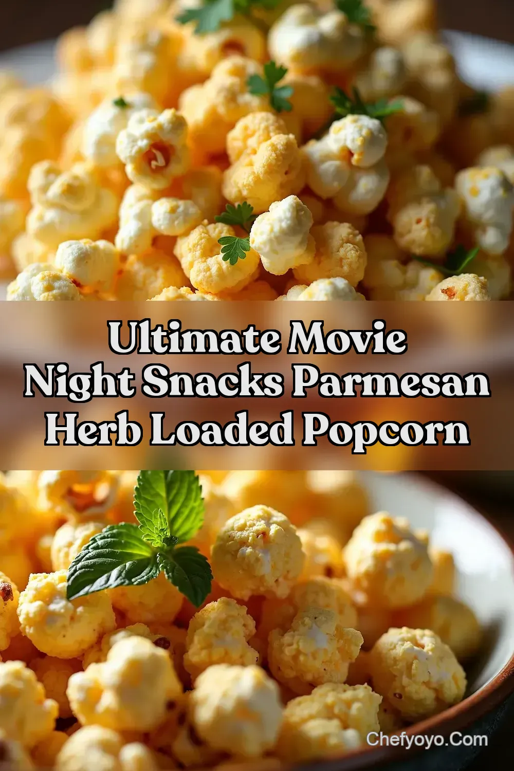 Parmesan Herb Loaded Popcorn Gourmet Movie Night Snacks
