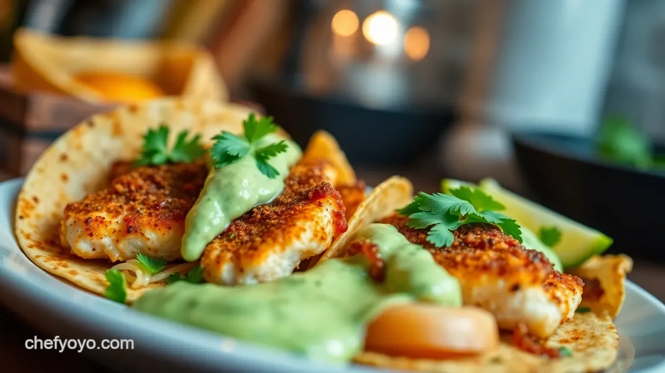 Easy Crispy Fish Tacos with Lime-Cilantro Sauce: A Basic Fish Taco Recipe Crispy Fish Tacos with Creamy Lime-Cilantro Sauce