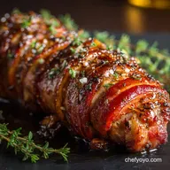 Air Fryer Bacon Wrapped Pork Tenderloin Juicy Ultra Crispy
