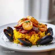 Spanish Paella with Chicken and Chorizo