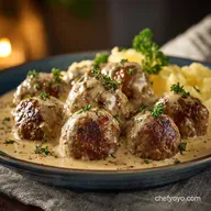 Authentic Swedish Meatballs K&ouml;ttbullar with Rich Cream Gravy