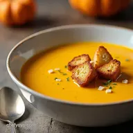 Best Fall Soups Creamy Pumpkin Soup with Brown Butter Croutons