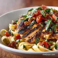 Tomato Basil Pasta with Balsamic Grilled Chicken: Fresh Summer Meal
