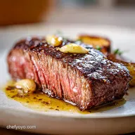 Bavette Steak Roasted Garlic Pan Sauce for 4 Servings