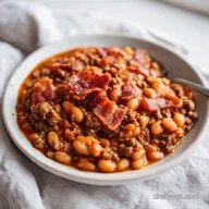 Baked Beans with Ground Beef for 10 Servings
