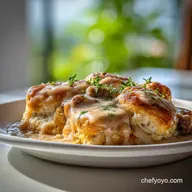 Biscuits and Gravy Casserole Ready in 30 Minutes