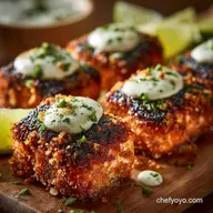 Blackened Air Fryer Salmon Bites 6Minute Crust Zesty Lime Crema