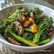 Broccoli and Mushroom Stir Fry in 15 Minutes: Umami Rich & Snap Crisp