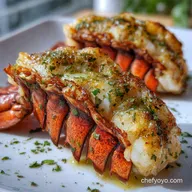 Lobster Tail Broiled Split with Garlic-Herb Butter, Fast