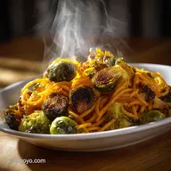 Brussels Sprouts Butternut Squash Pasta with Sage Brown Butter Sauce