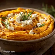Creamy Butternut Squash Mash with Goat Cheese and Rosemary Silky Smooth Side
