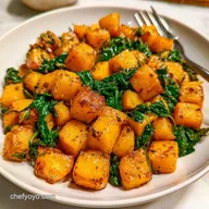 Butternut Squash Spinach Curry for 4