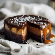 Caramel Brownie Cheesecake Delight with Sea Salt