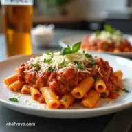 Easy Baked Ziti with Rich Meat Sauce in Under an Hour