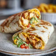 Cheesy Garlic Chicken Wraps Recipe | 20 Min