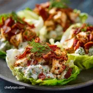 Chicken Bacon Ranch Lettuce Cups: Easy Keto Low Carb Wraps