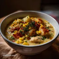 Chicken Corn Chowder: Velvety White Soup