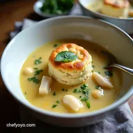 Ultimate Deconstructed Chicken Pot Pie Soup with Biscuits