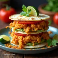Chicken Tinga Tortilla StackUps My Fiesta Sandwich