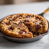 Chocolate Chip Skillet Cookie: Chewy and Golden