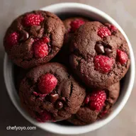 Chocolate Raspberry Cookies: Fudgy and Tart