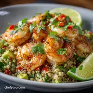Cilantro Lime Quinoa Bowls with Shrimp Quick, Zesty, Healthy Lunch