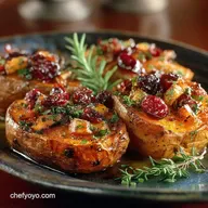 Cranberry Apple TwiceBaked Sweet Potatoes Fluffy Autumn Side Dish