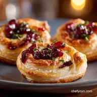 Christmas Party Appetizers: Easy Cranberry Brie Puff Pastry Whirls