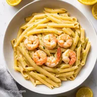 Make This Creamy Lemony Angel Garlicky Shrimp Pasta