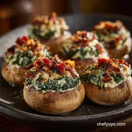 Spinach and Bacon Stuffed Mushrooms: Creamy, Savory Bites