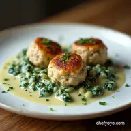 Creamy Spinach Turkey Meatballs in Silky Parmesan Sauce
