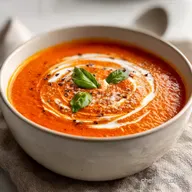 Creamy Tomato Basil Parmesan Soup: Silky