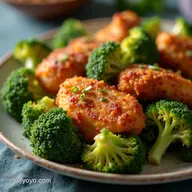 The Best Crispy Air Fryer Chicken and Broccoli Dinner