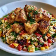 Crispy Tofu Buddha Bowl for 4 Servings