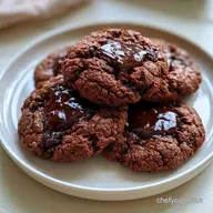 Fudgy Double Chocolate Chip Cookies