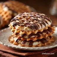 Vanilla and Chocolate Pizzelles UltraCrisp DualFlavored Italian Cookies