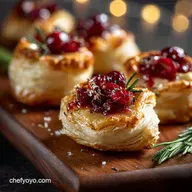 Baked Cranberry Brie Bites: Easy, Flaky Puff Pastry Holiday Apps