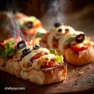 French Bread Mummy Pizzas: Quick 25-Minute Easy Halloween Appetizer.