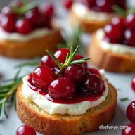 Cranberry Crostini My Festive Brie Rosemary Bites
