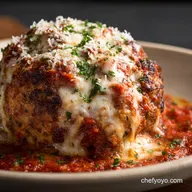 Giant Turkey Meatball Parmesan: Colossal, Moist, Low Carb Dinner