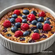 Gluten Free Berry Baked Oats: Meal Prep