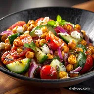 Greek Tomato Cucumber Salad with Crispy Chickpeas The Satisfying 30Minute Main Dish