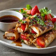 Grilled Chicken and Strawberry Spring Rolls: Perfect Summer Appetizer