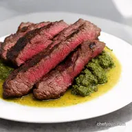 Grilled Flank Steak with Chimichurri Summer on a Plate